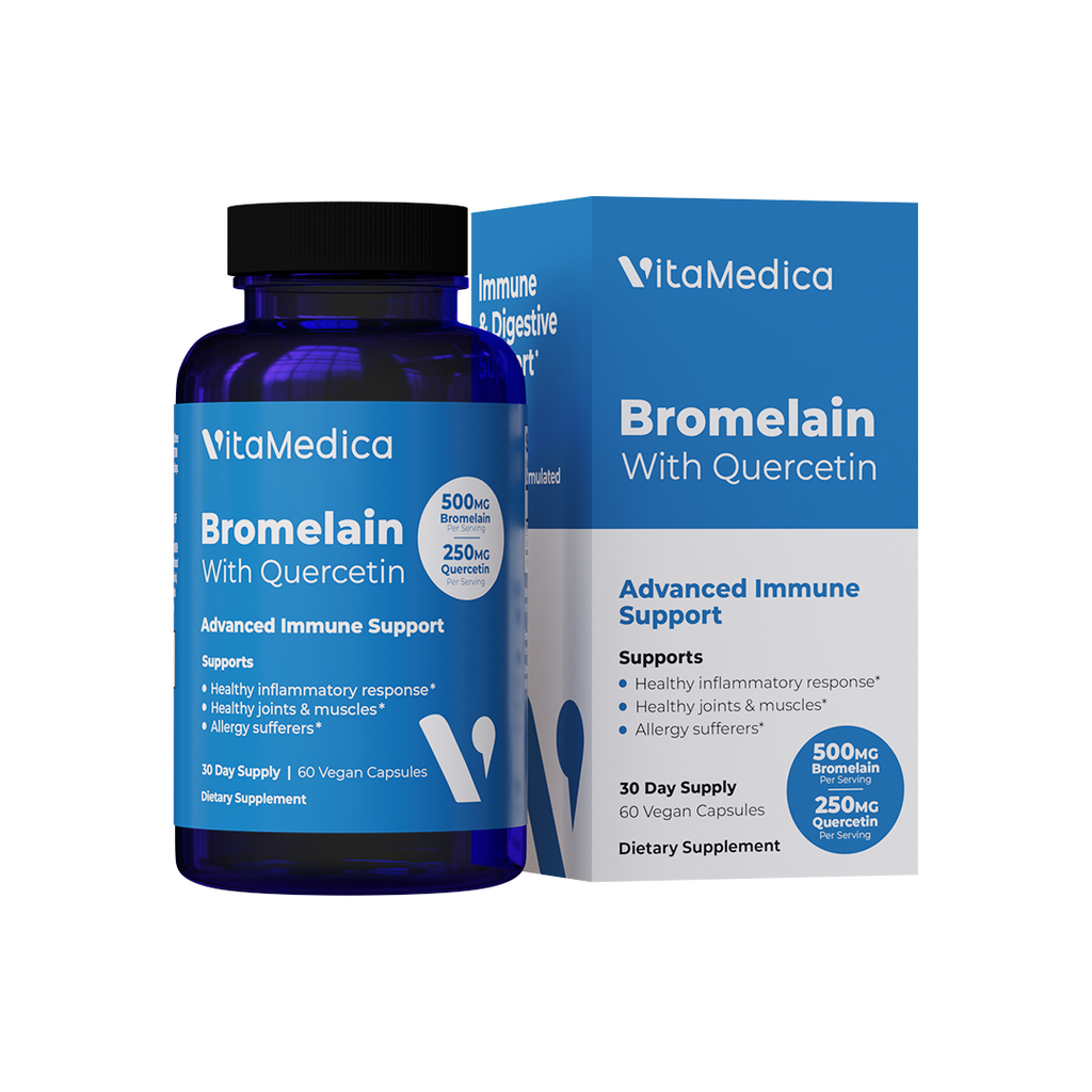 bromelain increase glutathione Diosmin and Stimulate and Total Thiols Production in Red Blood Cells Turmeric Quercetin Bromelain Capsules, 90ct