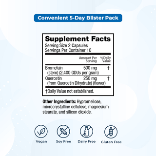 Bromelain with Quercetin Blister Pack