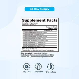 Daily Balance Probiotic-8: Synbiotic for Balanced Gut & Skin Microbiome