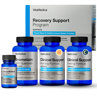 Recovery Support Program plus Arnica Tablets: Morning & Evening Program + Bromelain with Quercetin + Arnica Montana 30X HPUS Rapid Dissolve Tablets