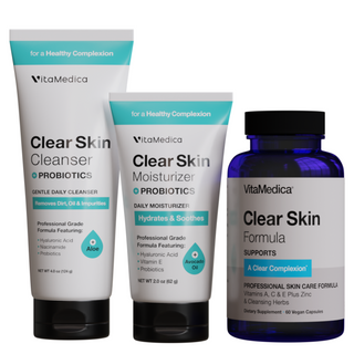 Clear Skin Formula + Probiotic Facial Cleanser and Moisturizer Bundle