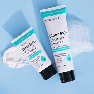 Clear Skin Formula + Probiotic Facial Cleanser and Moisturizer Bundle