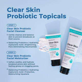 Clear Skin Formula + Probiotic Facial Cleanser and Moisturizer Bundle