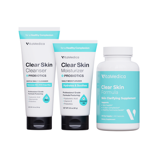 Clear Skin Formula + Probiotic Facial Cleanser and Moisturizer Bundle