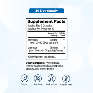 Bromelain with Quercetin Bottle