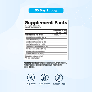 Daily Balance Probiotic-8: Synbiotic for Balanced Gut & Skin Microbiome